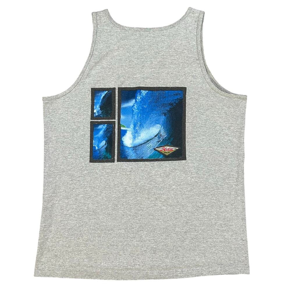 Vintage 90s Hobie Surf Tank Top Men’s XL Surfing Skate Sleeveless Gray Graphic